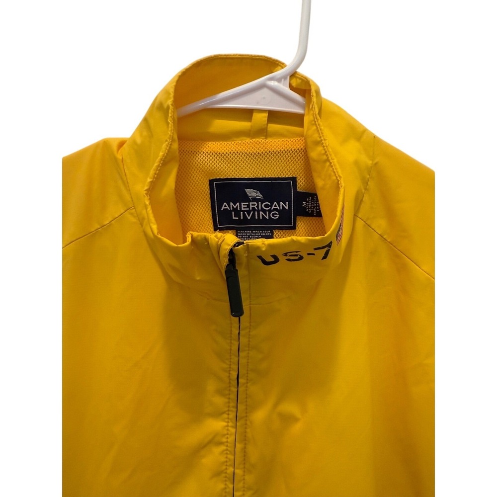 NWT American Living Yachting Jacket Yellow Sailing Windbreaker Men's Medium US-7 - Picture 3 of 16